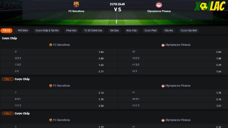 Barcelona vs Olympiacos