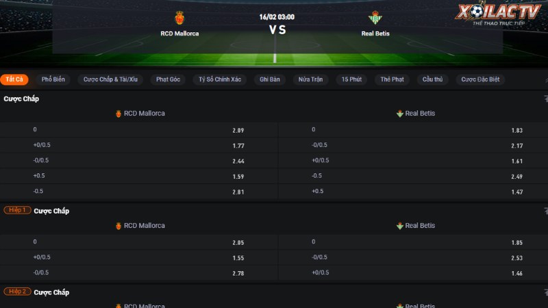 Mallorca vs Real Betis